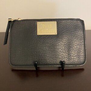 Juicy Couture Black Embossed Leather Slim Wallet